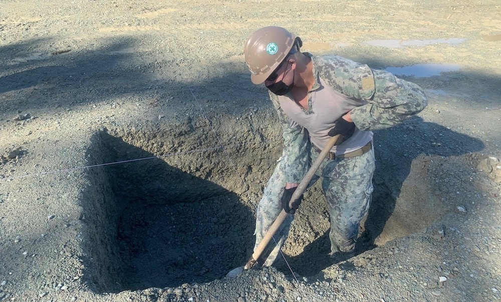 U.S. Navy Seabees with NMCB-5’s Detail Timor-Leste construct a two-room schoolhouse