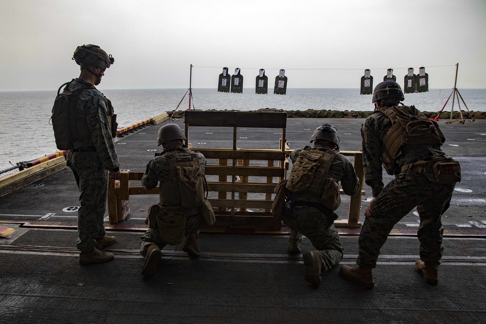 26 MEU Fast Rope/Gun Shoot on USS Bataan (LHD 5)