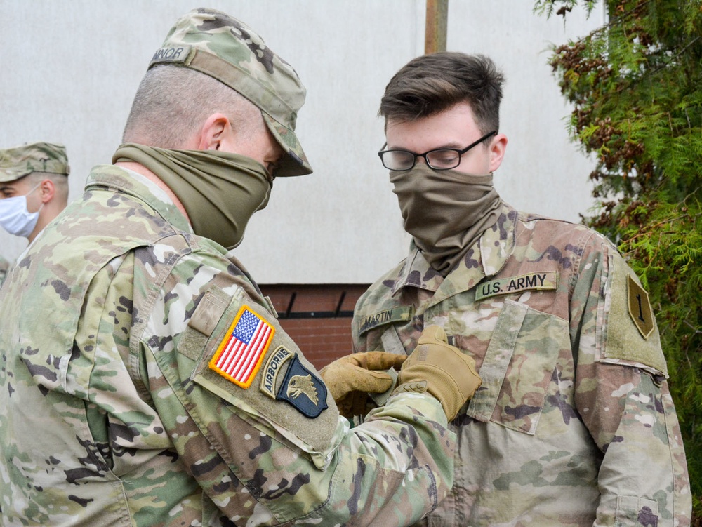 Three 1st Infantry Division Forward Soldiers receive promotions