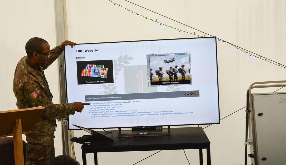 1ID Fwd NCO discusses changes to promotion system