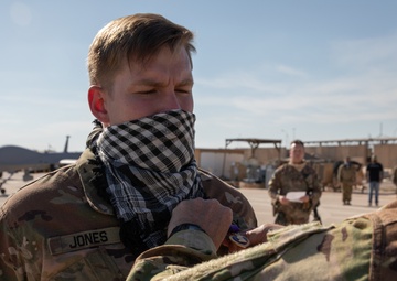 Purple Heart medals presented to Soldiers of the 34th Expeditionary Combat Aviation Brigade