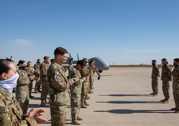 Purple Heart medals presented to Soldiers of the 34th Expeditionary Combat Aviation Brigade