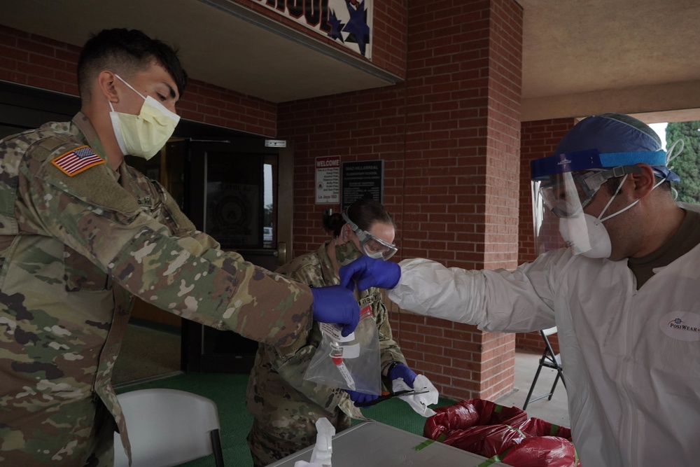 Texas National Guard supports Mobile Testing Site in Mission, Texas