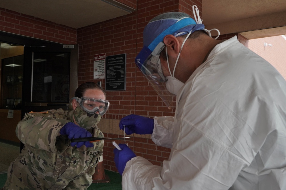 Texas National Guard supports Mobile Testing Site in Mission, Texas
