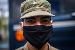 Brig. Gen. Wayne McCaughey visits Airmen working at East Orange General Hospital