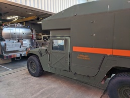 Excess military humvee used as rural ambulance