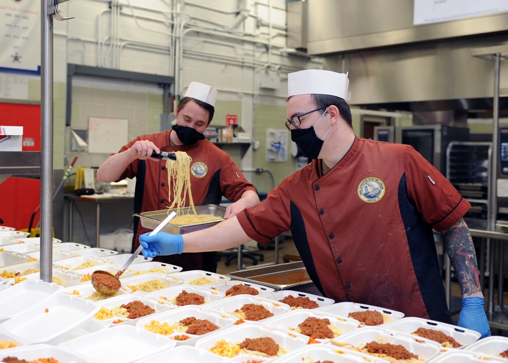 Naval Submarine Base New London’s Cross Hall Galley Delivers Hot Meals to ROM Sailors