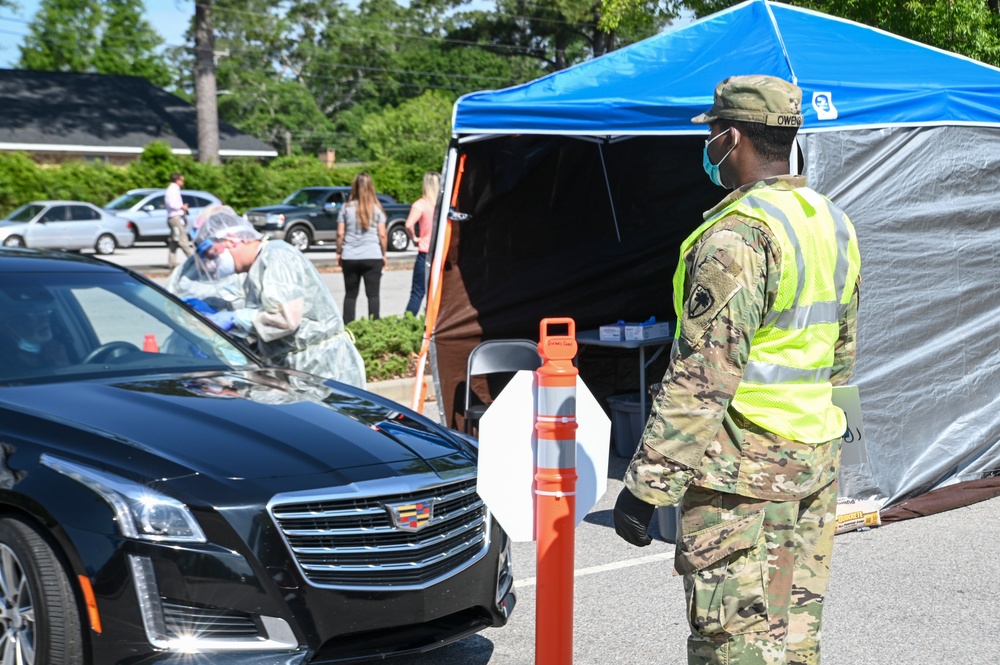 South Carolina National Guard supports COVID-19 testing site