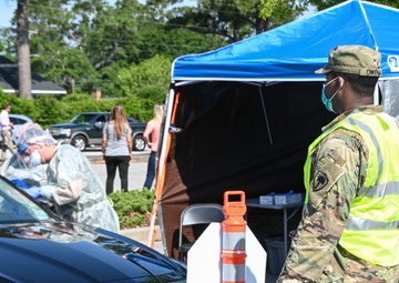 South Carolina National Guard supports COVID-19 testing site
