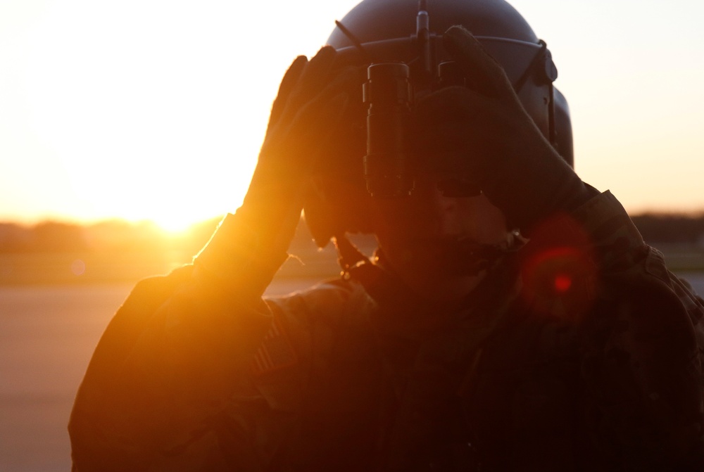 Wisconsin National Guard Soldiers Practice Night Operations