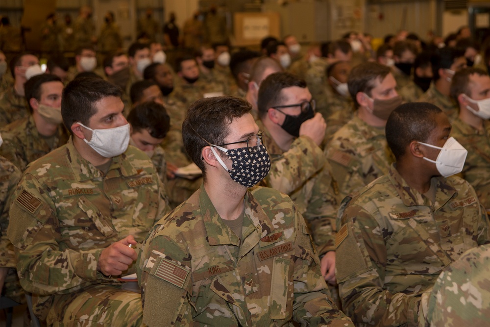 380th AEW executes COVID-19 prevention measures during deployment in-processing