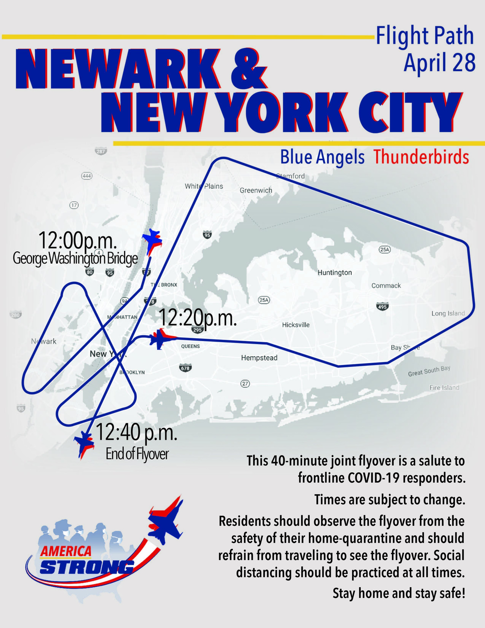 Operation America Strong Flight Path