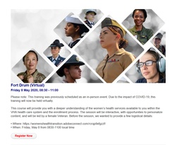 Veterans Affairs offers live virtual training on health care for Fort Drum’s female veterans