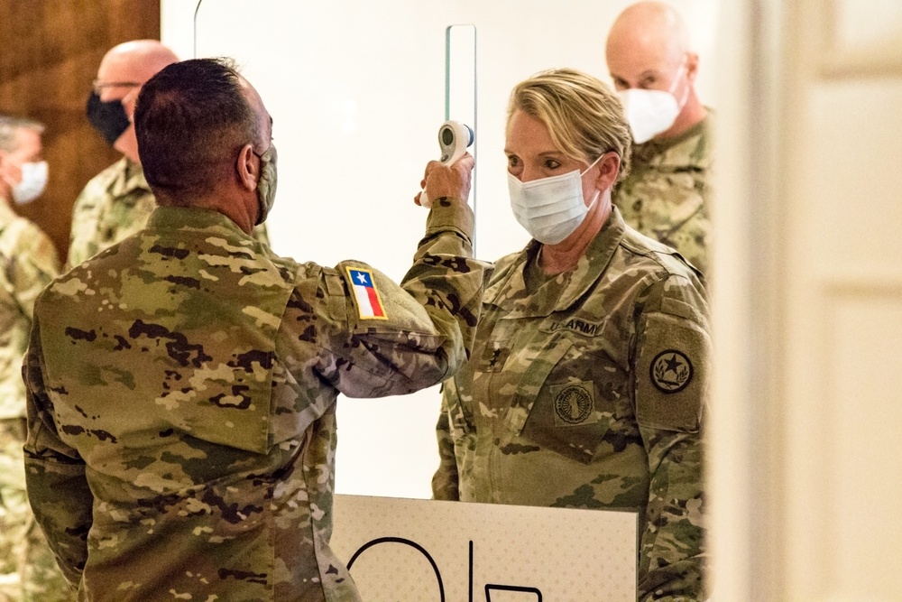 Major General Tracy R. Norris Receives a Temperature Check