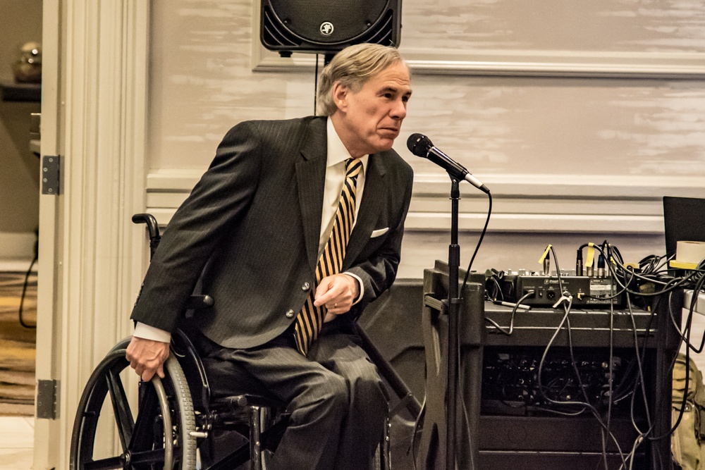 Governor Greg Abbott visits the Texas State Operations Center