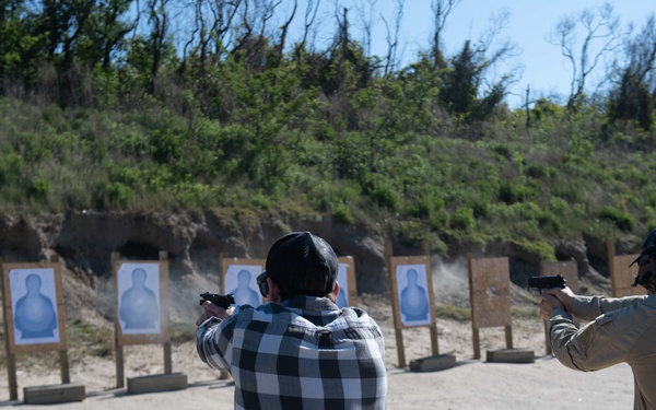 Sailors participate in a qualification course at Joint Expeditionary Base Little Creek