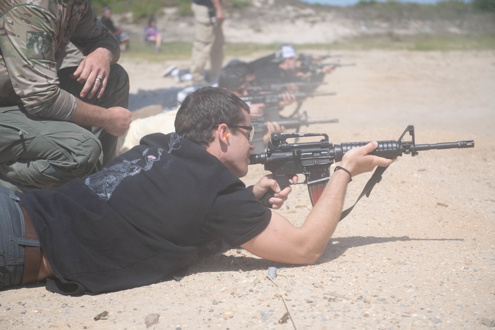 Sailors participate in a qualification course at Joint Expeditionary Base Little Creek