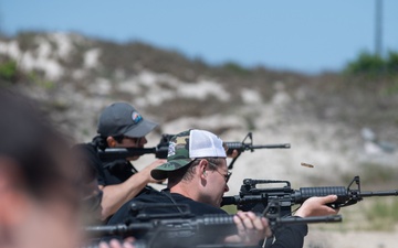 Sailors participate in a qualification course at Joint Expeditionary Base Little Creek