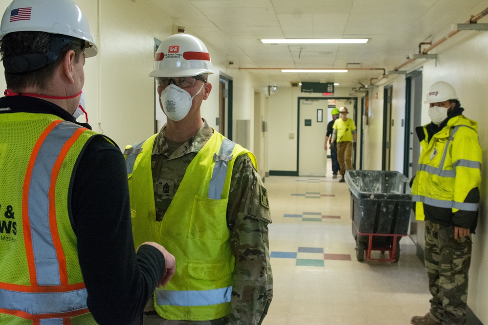 Closed Hospital converted to Alternate Care Facility within three weeks by Army Corps of Engineers, Reserve Engineers and Contractors