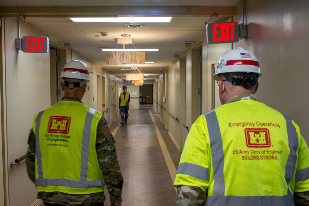 Closed Hospital converted to Alternate Care Facility within three weeks by Army Corps of Engineers, Reserve Engineers and Contractors