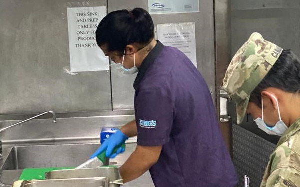 PHA-Guam food safety Soldiers help keep sailors safe during COVID-19 pandemic