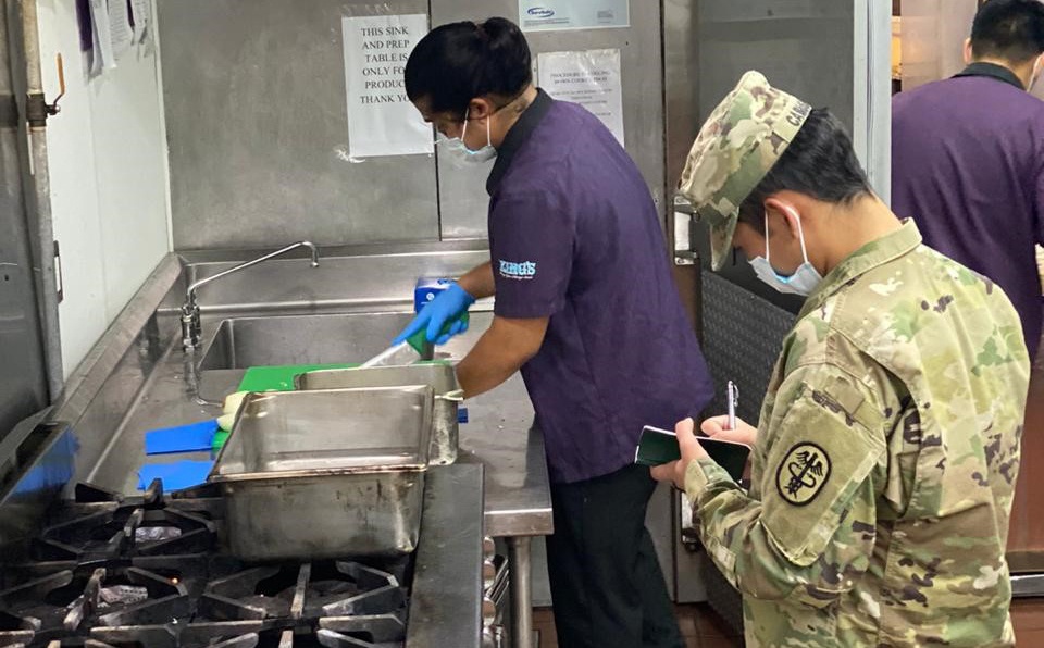 PHA-Guam food safety Soldiers help keep sailors safe during COVID-19 pandemic