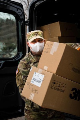 Soldiers helping first responders