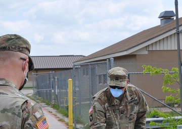 First Army Generals review how Fort Hood quarantine site preserves force readiness
