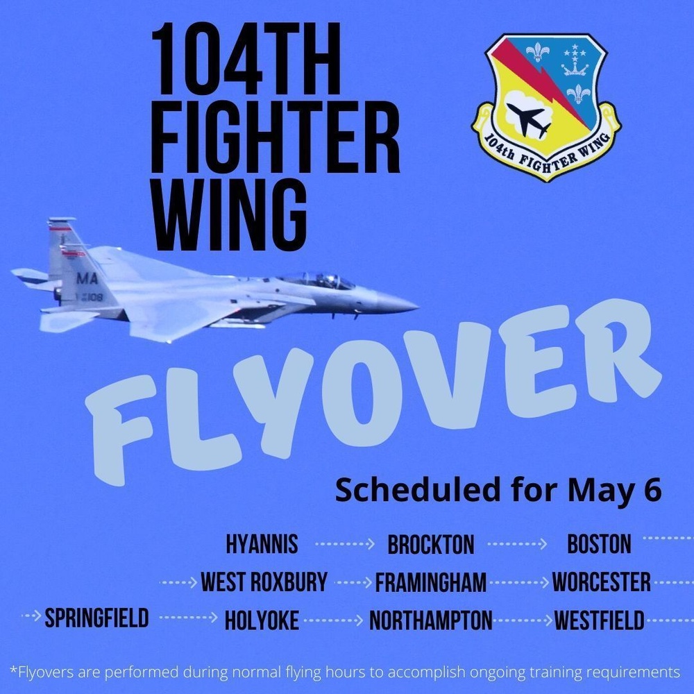 104th Fighter Wing F-15s flyover Massachusetts