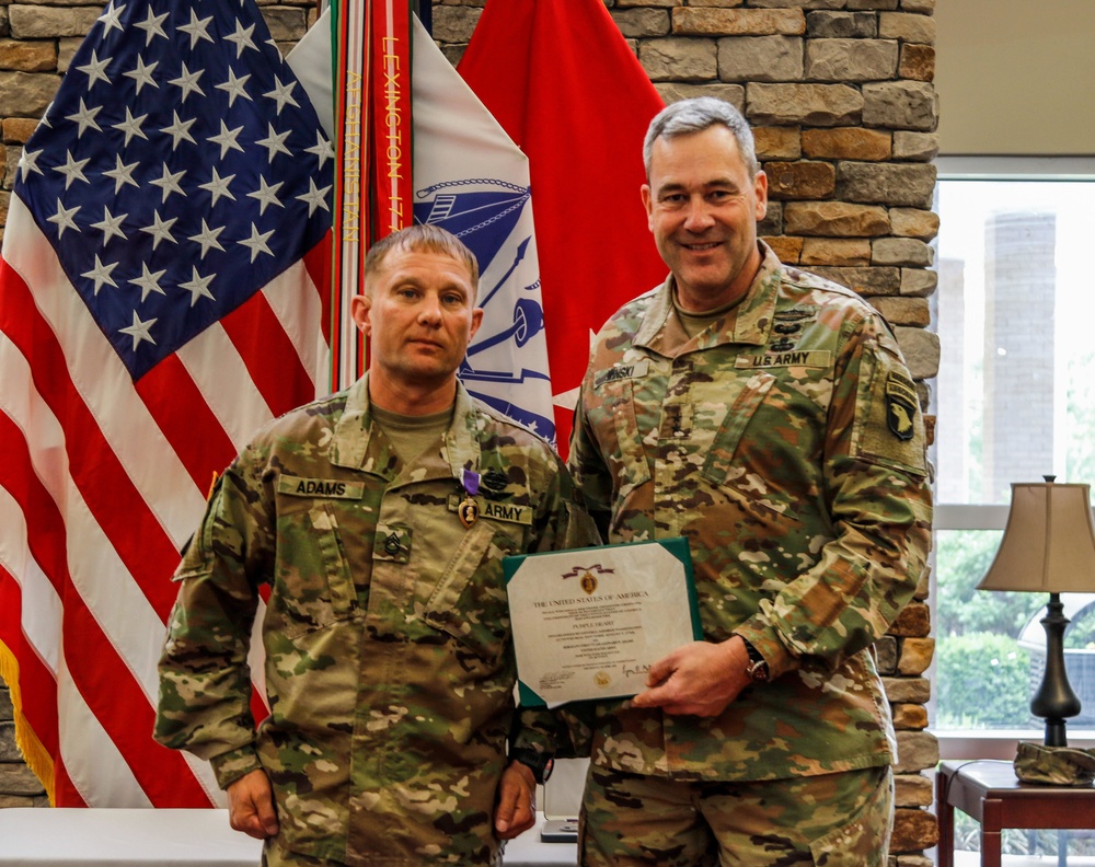 Michigan National Guard Soldier receives Purple Heart for injuries sustained in Iranian missile attack