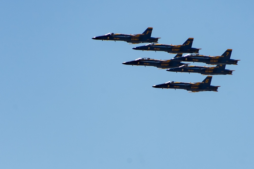 Blue Angels flyover New Orleans in support of frontline COVID-19 responders