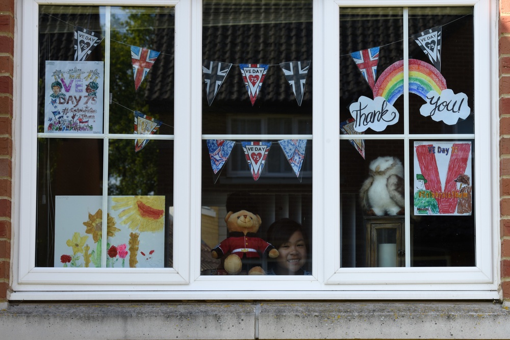 RAF Lakenheath commemorates VE Day 75th Anniversary with artwork