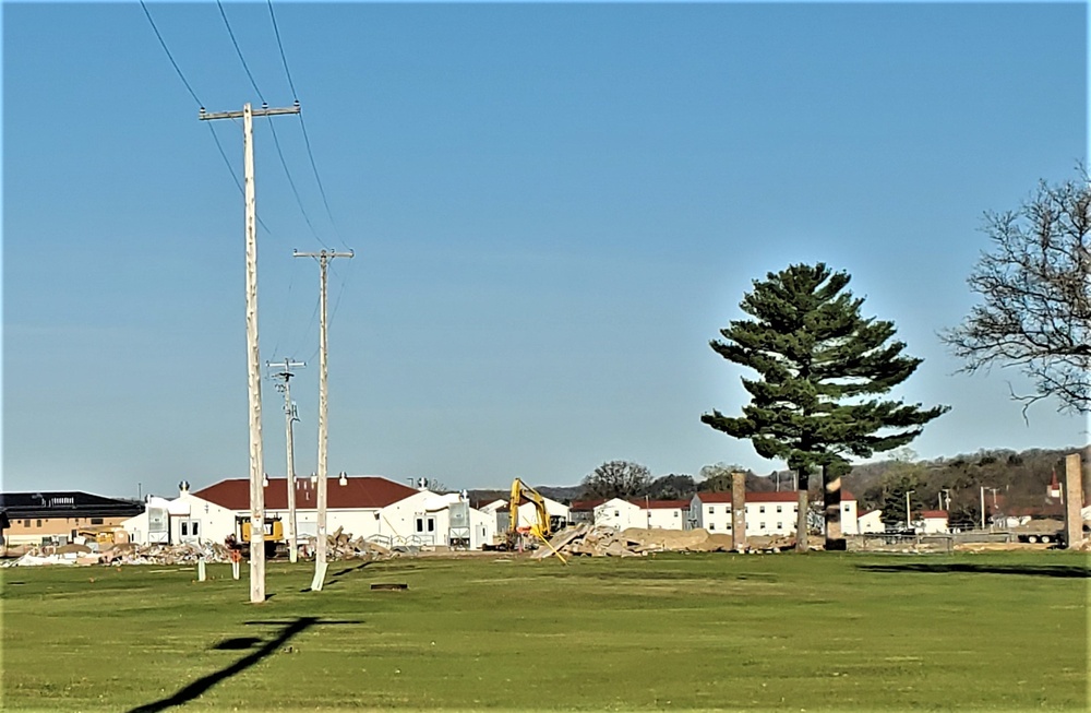 Building demolition for new construction at Fort McCoy