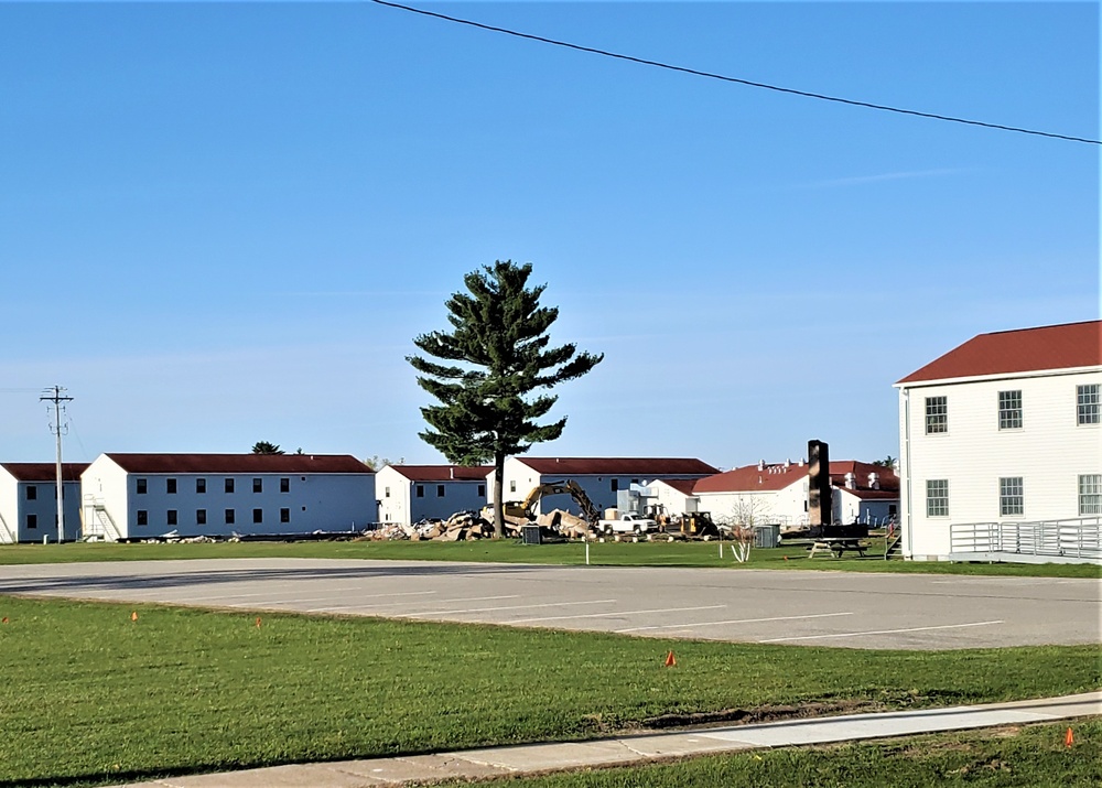 Building demolition for new construction at Fort McCoy