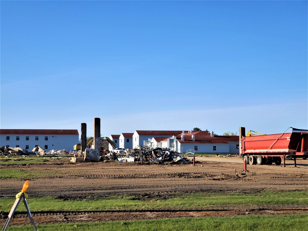 Building demolition for new construction at Fort McCoy
