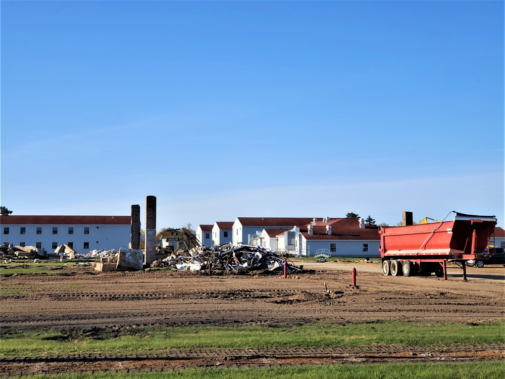 Building demolition for new construction at Fort McCoy