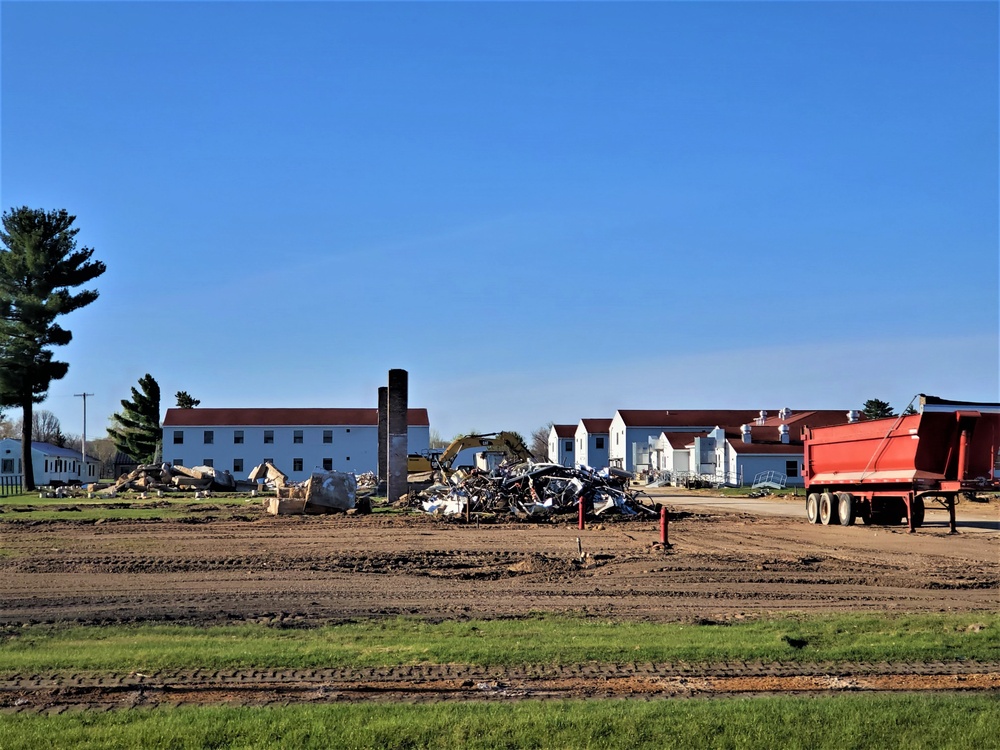 Building demolition for new construction at Fort McCoy