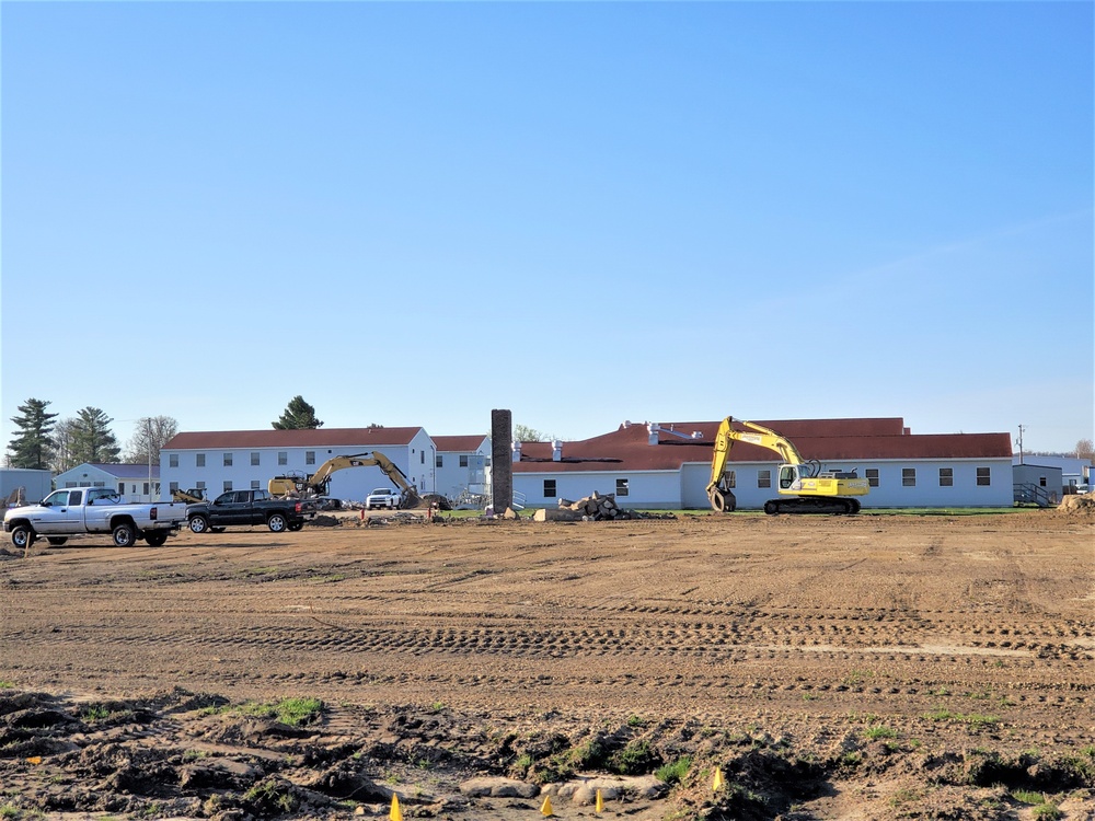 Building demolition for new construction at Fort McCoy