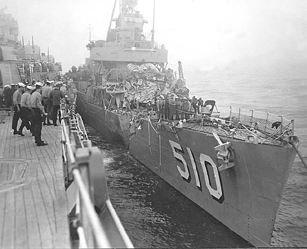 Damaged USS Eaton (DD/DDE-510)