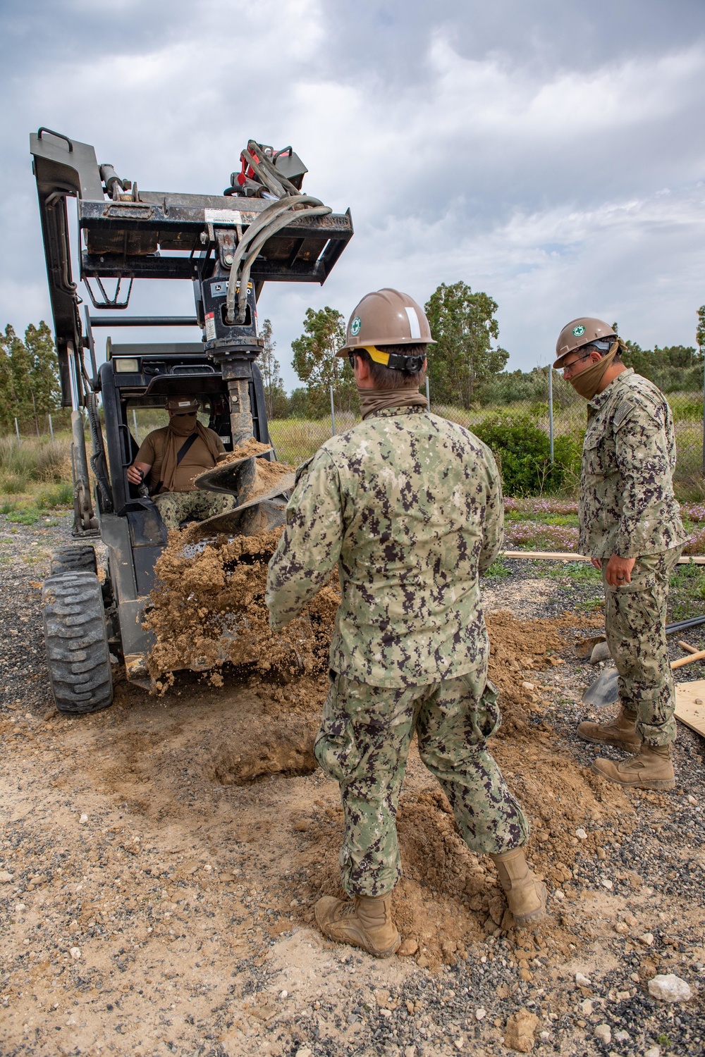 NMCB 1 Seabees construct USMC obstacle course on Naval Station Rota