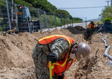 NMCB 1 Seabees Continue Lighting Project on Naval Station Rota