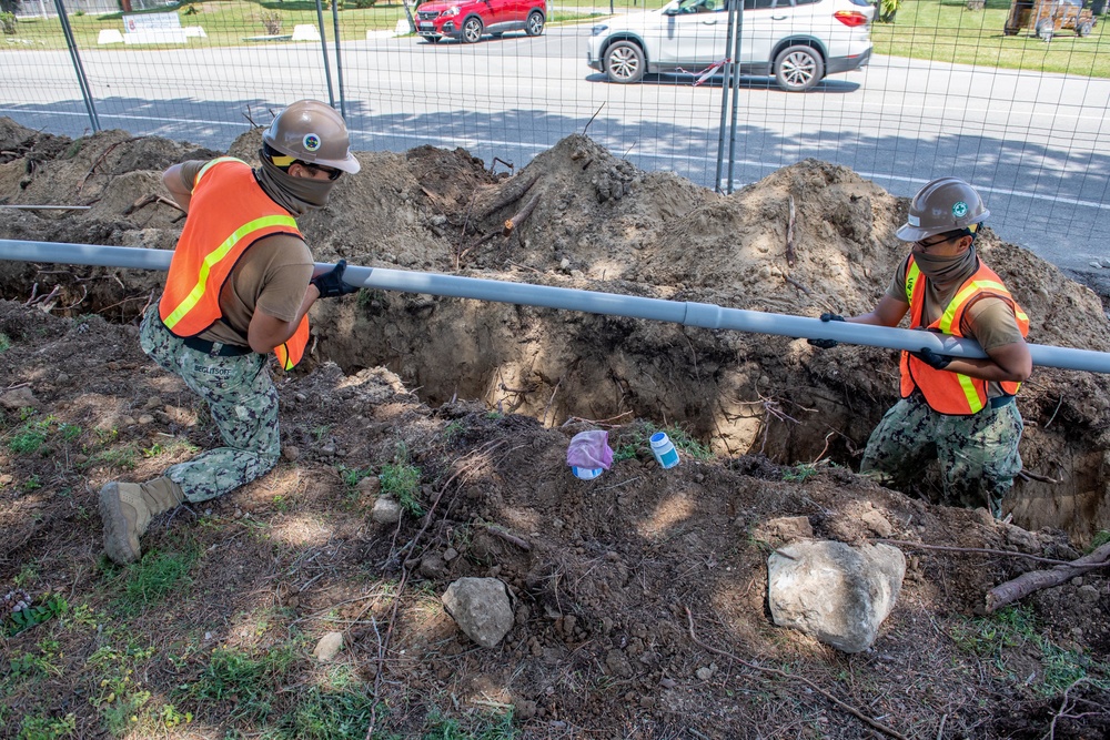 NMCB 1 Seabees Continue Lighting Project on Naval Station Rota