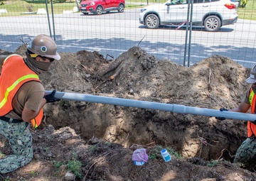NMCB 1 Seabees Continue Lighting Project on Naval Station Rota
