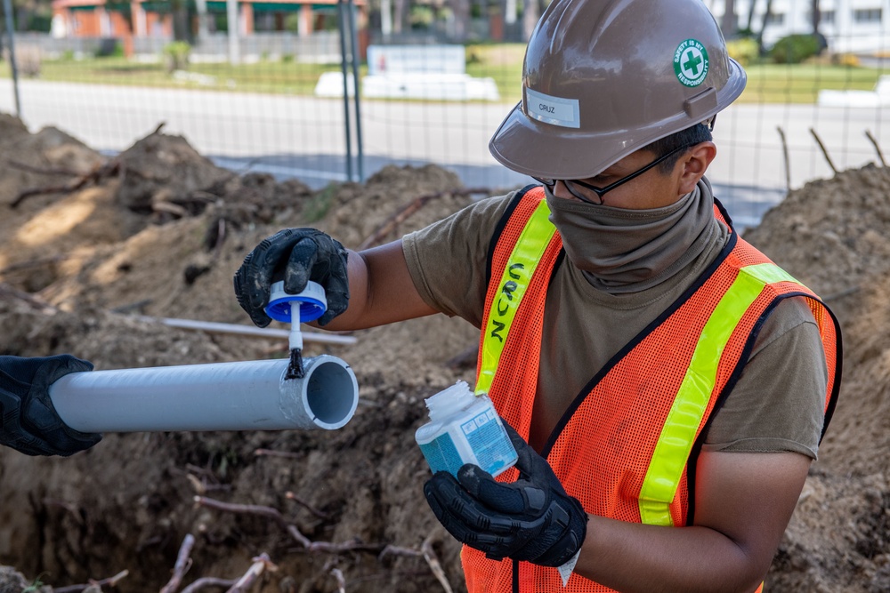 NMCB 1 Seabees Continue Lighting Project on Naval Station Rota