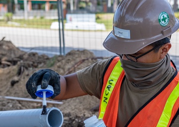 NMCB 1 Seabees Continue Lighting Project on Naval Station Rota