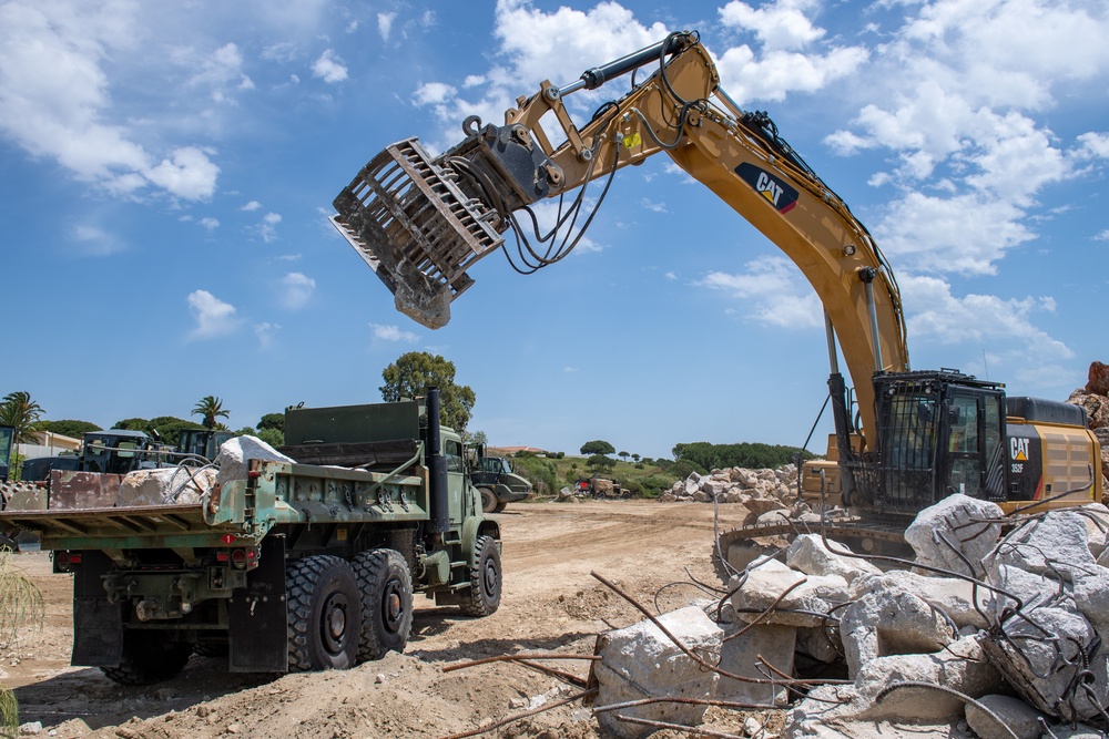 NMCB 1 continues Cliff Erosion Prevention Project on Naval Station Rota