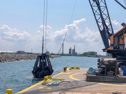 Buffalo Harbor south breakwater repairs 2019