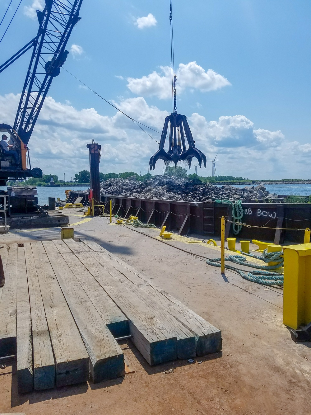 Buffalo Harbor south breakwater repairs 2019