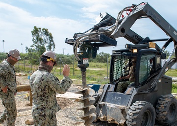 NMCB 1 Seabees construct USMC obstacle course on Naval Station Rota