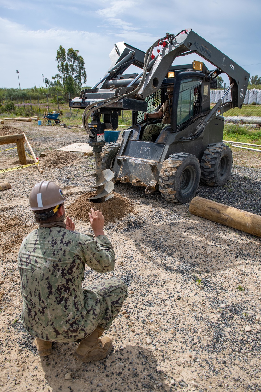 NMCB 1 Seabees construct USMC obstacle course on Naval Station Rota